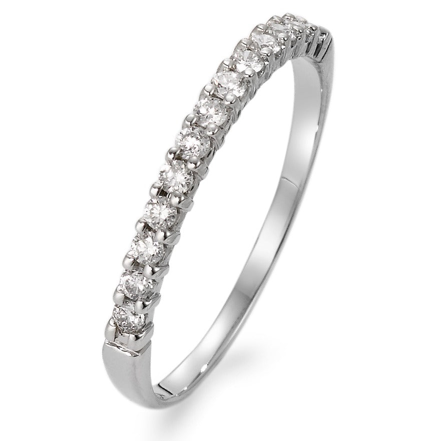 Memória gyűrű 750/18 K fehér arany Gyémánt Fehér, 0.20 ct, 13 Kövek, w-si