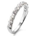 Memória gyűrű 750/18 K fehér arany Gyémánt Fehér, 0.40 ct, 11 Kövek, w-si