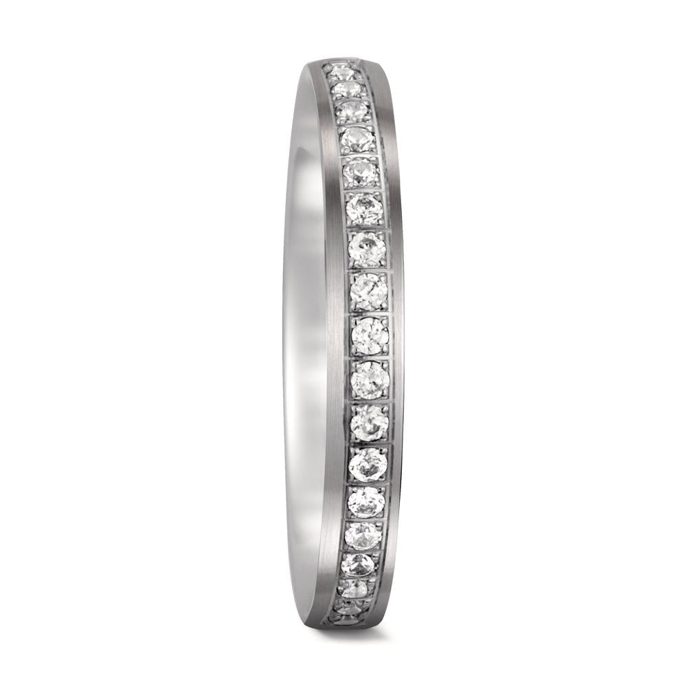 Partnergyűrű 750/18 K fehér arany Gyémánt 0.23 ct, 23 Kövek, tw-si