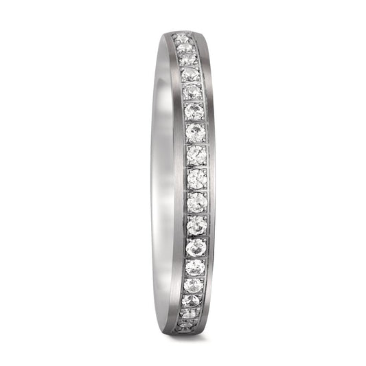 Partnergyűrű 750/18 K fehér arany Gyémánt 0.23 ct, 23 Kövek, tw-si