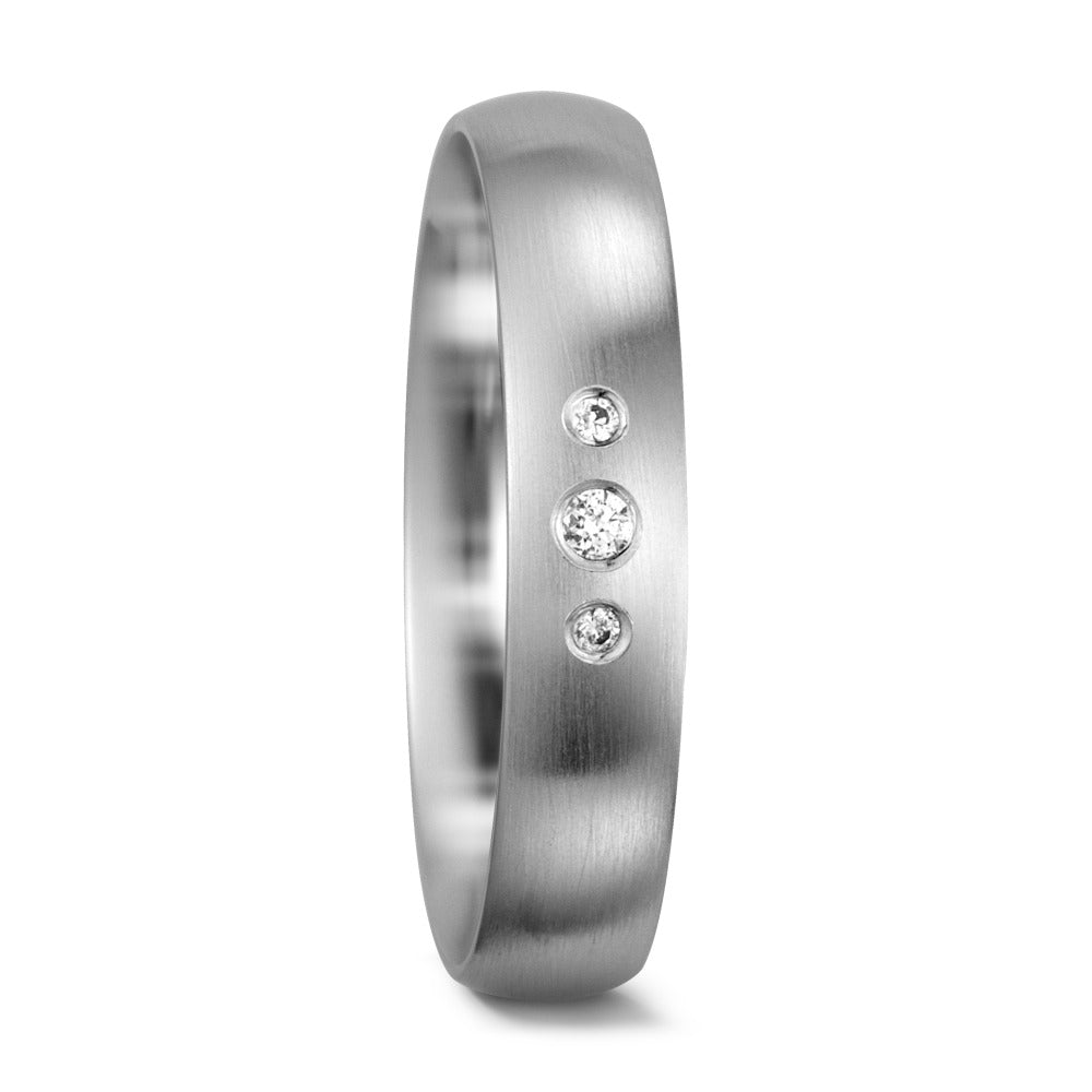 Partnergyűrű 750/18 K fehér arany Gyémánt 0.05 ct, 3 Kövek, tw-si