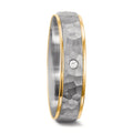 Partnergyűrű 750/18 K fehér arany, 750/18 K sárga arany Gyémánt 0.02 ct, tw-si