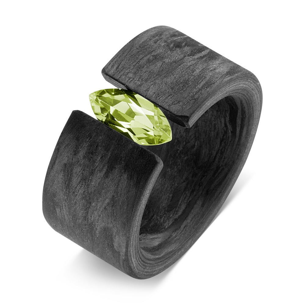 Gyűrű Szén Peridot Zöld