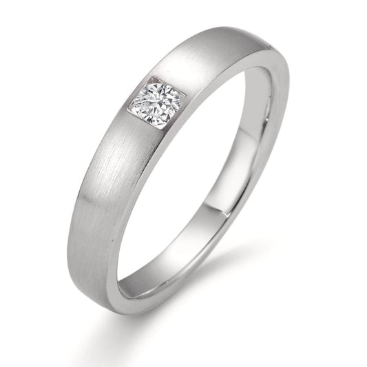 Szoliter gyűrű 750/18 K fehér arany Gyémánt Fehér, 0.11 ct, Briliáns, w-si