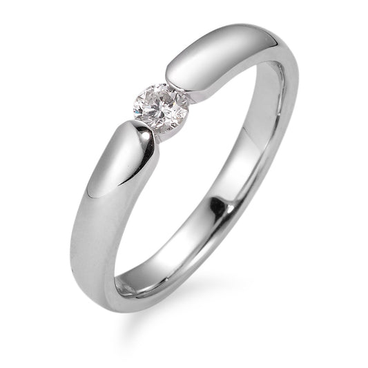Szoliter gyűrű 750/18 K fehér arany Gyémánt Fehér, 0.17 ct, Briliáns, w-si