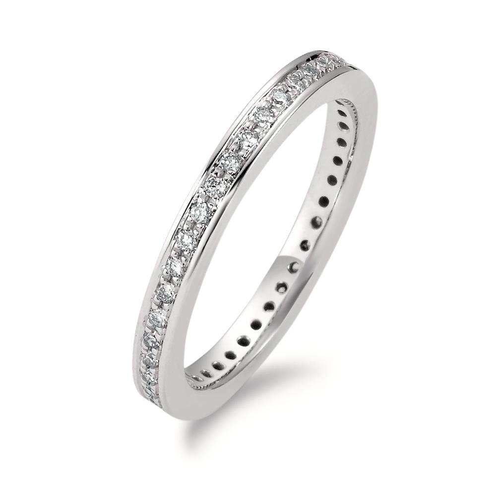 Memória gyűrű 750/18 K fehér arany Gyémánt Fehér, 0.25 ct, 42 Kövek, Briliáns, w-si