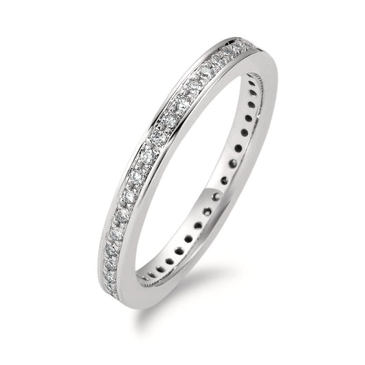 Memória gyűrű 750/18 K fehér arany Gyémánt Fehér, 0.25 ct, 42 Kövek, Briliáns, w-si