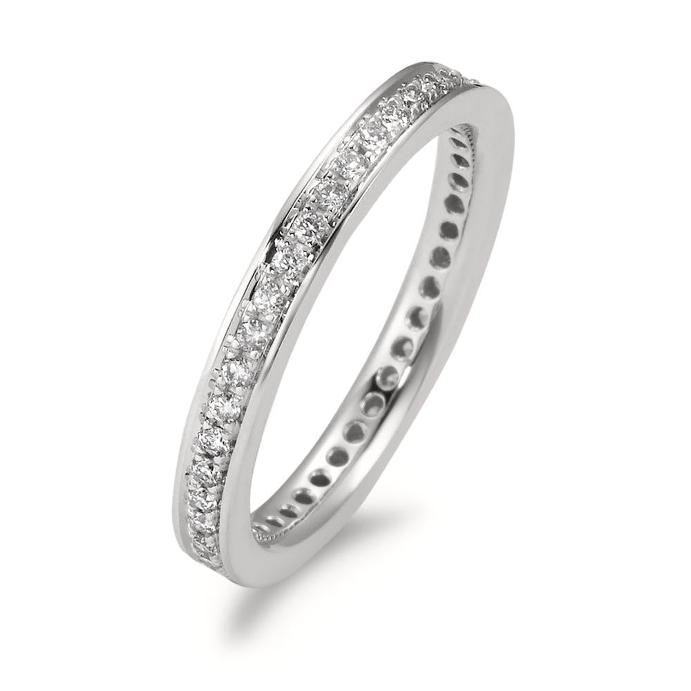 Memória gyűrű 750/18 K fehér arany Gyémánt Fehér, 0.33 ct, 42 Kövek, Briliáns, w-si