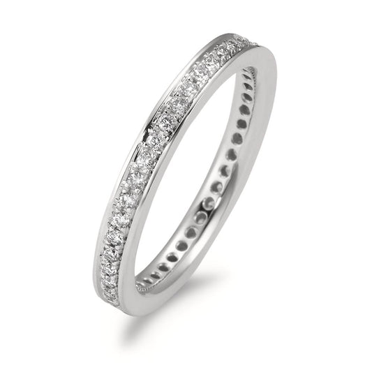 Memória gyűrű 750/18 K fehér arany Gyémánt Fehér, 0.33 ct, 42 Kövek, Briliáns, w-si