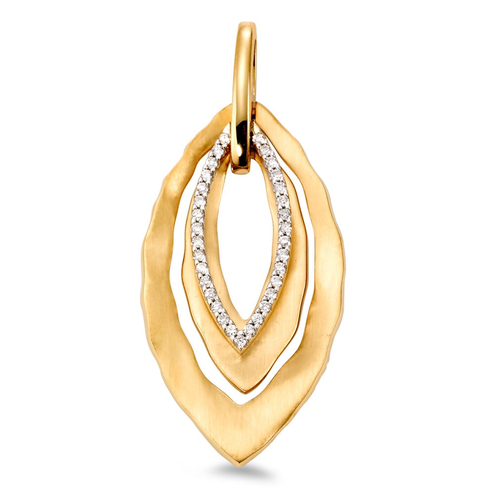 Medál 750/18 K sárga arany, 750/18 K fehér arany Gyémánt Fehér, 0.16 ct, 33 Kövek, Briliáns, w-si