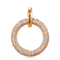 Medál 750/18 K vörös arany Gyémánt Fehér, 0.50 ct, 125 Kövek, Briliáns, tw-vsi Ø18 mm