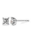 Fülbevaló 750/18 K fehér arany Gyémánt Fehér, 0.50 ct, 2 Kövek, Briliáns, w-si Ø5 mm
