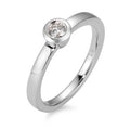 Gyűrű 750/18 K fehér arany Gyémánt Fehér, 0.15 ct, Briliáns, w-si