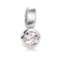 Medál 750/18 K fehér arany Gyémánt Fehér, 0.20 ct, Briliáns, w-si Ø5.5 mm