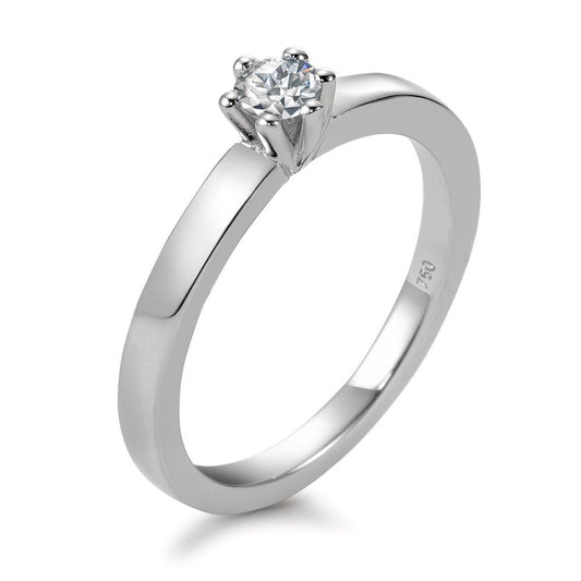 Szoliter gyűrű 750/18 K fehér arany Gyémánt Fehér, 0.20 ct, Briliáns, w-si
