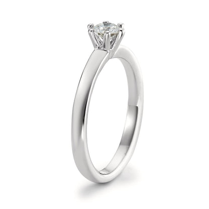 Szoliter gyűrű 750/18 K fehér arany Gyémánt Fehér, 0.20 ct, Briliáns, w-si