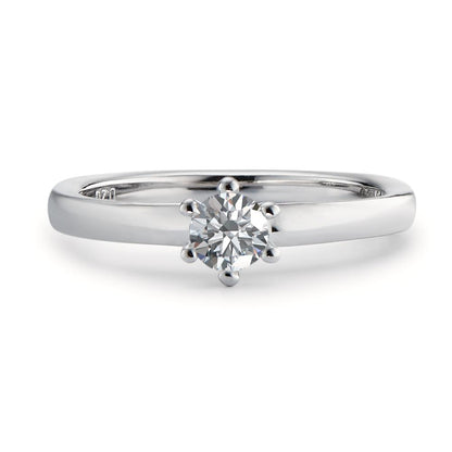 Szoliter gyűrű 750/18 K fehér arany Gyémánt Fehér, 0.20 ct, Briliáns, w-si