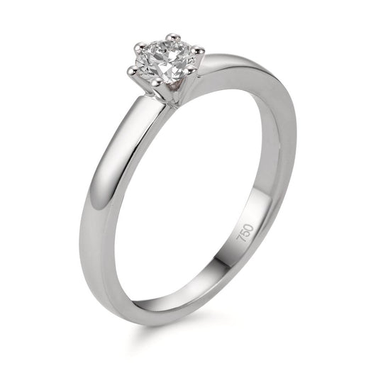 Szoliter gyűrű 750/18 K fehér arany Gyémánt Fehér, 0.33 ct, Briliáns, w-si