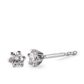 Fülbevaló 750/18 K fehér arany Gyémánt Fehér, 0.25 ct, 2 Kövek, Briliáns, w-si Ø4 mm