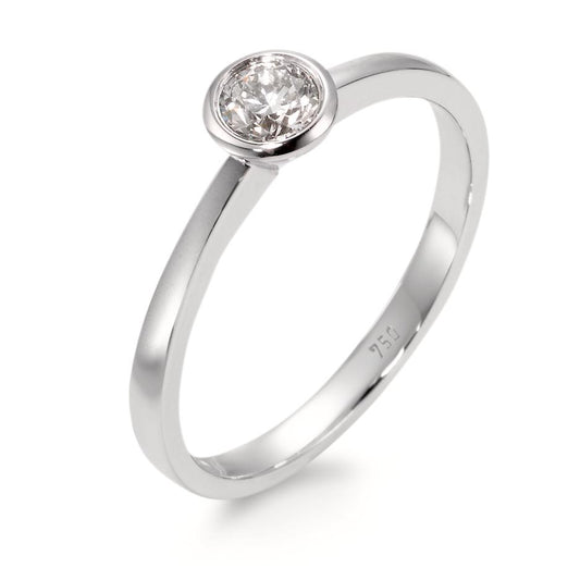 Szoliter gyűrű 750/18 K fehér arany Gyémánt Fehér, 0.25 ct, Briliáns, w-si
