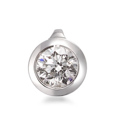 Medál 750/18 K fehér arany Gyémánt Fehér, 0.33 ct, Briliáns, w-si Ø6 mm