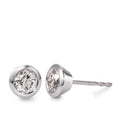 Fülbevaló 750/18 K fehér arany Gyémánt Fehér, 0.50 ct, 2 Kövek, Briliáns, w-si Ø5.5 mm