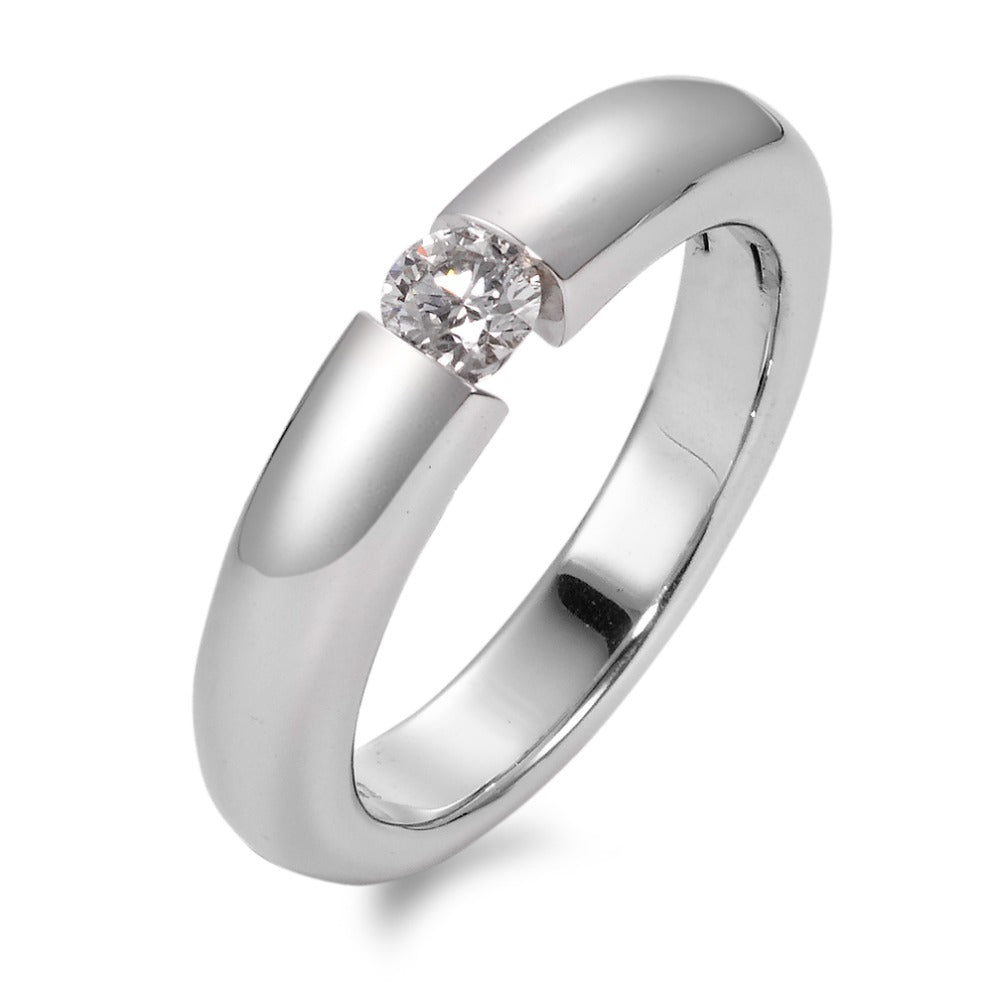 Szoliter gyűrű 750/18 K fehér arany Gyémánt Fehér, 0.25 ct, Briliáns, w-si