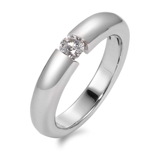 Szoliter gyűrű 750/18 K fehér arany Gyémánt Fehér, 0.25 ct, Briliáns, w-si