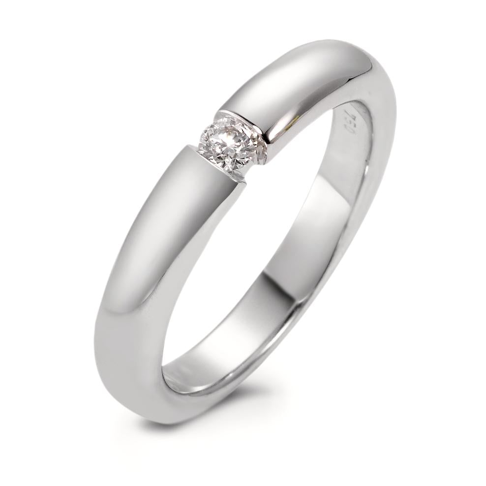 Szoliter gyűrű 750/18 K fehér arany Gyémánt Fehér, 0.10 ct, Briliáns, w-si
