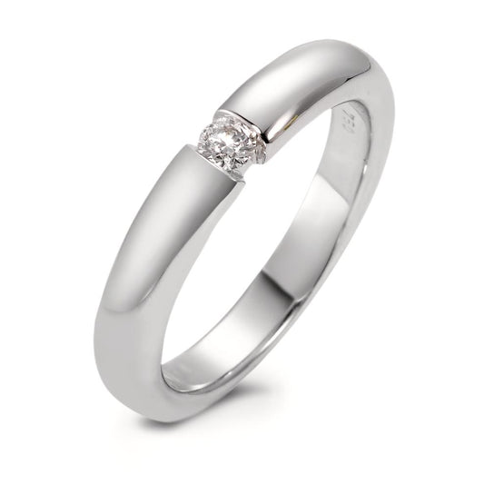Szoliter gyűrű 750/18 K fehér arany Gyémánt Fehér, 0.10 ct, Briliáns, w-si