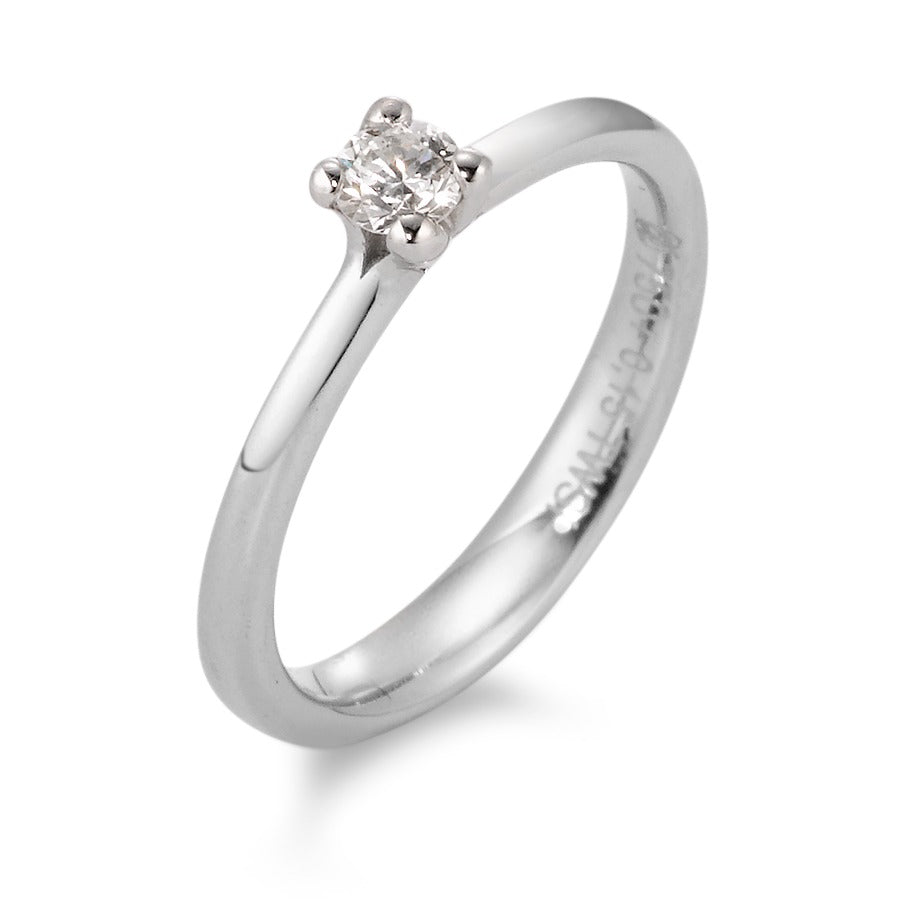 Gyűrű 750/18 K fehér arany Gyémánt 0.15 ct, tw-si