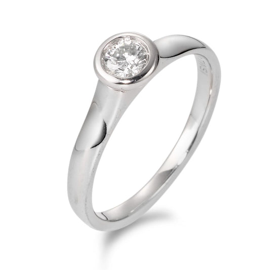 Szoliter gyűrű 750/18 K fehér arany Gyémánt 0.20 ct, tw-si
