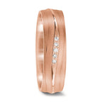 Partnergyűrű 750/18 K rozé arany Gyémánt 0.028 ct, 5 Kövek, tw-vsi