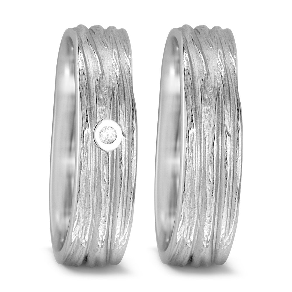 Partnergyűrű 750/18 K fehér arany Gyémánt 0.04 ct, w-si