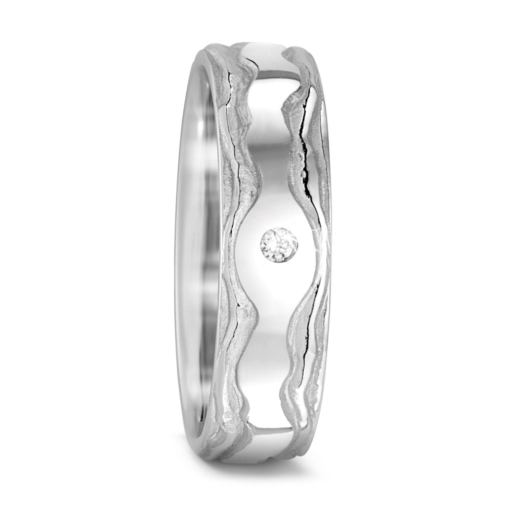 Partnergyűrű 750/18 K fehér arany Gyémánt 0.045 ct, w-si