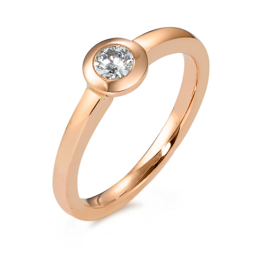 Gyűrű 585/14 K rozé arany Gyémánt 0.20 ct, w-si