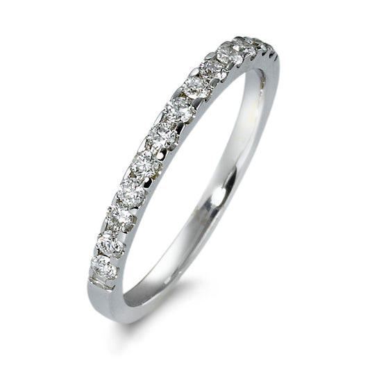 Memória gyűrű 585/14 K fehér arany Gyémánt 0.25 ct, 13 Kövek, w-si