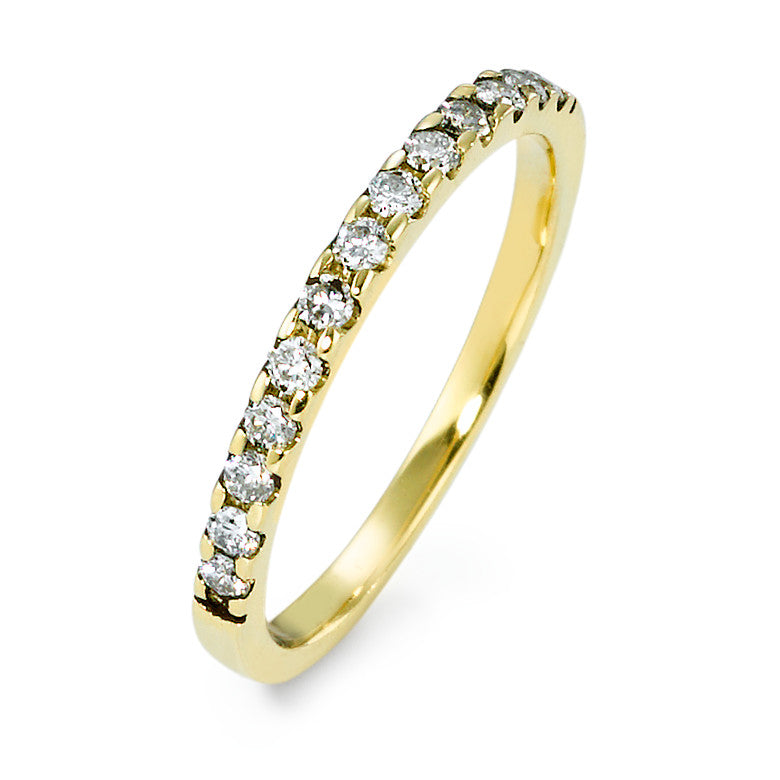 Memória gyűrű 585/14 K sárga arany Gyémánt 0.25 ct, 13 Kövek, w-si