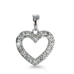 Medál 750/18 K fehér arany Gyémánt 0.60 ct, 12 Kövek, w-si Szív Ø17 mm