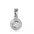Medál 750/18 K fehér arany Gyémánt 0.27 ct, 17 Kövek, w-si
