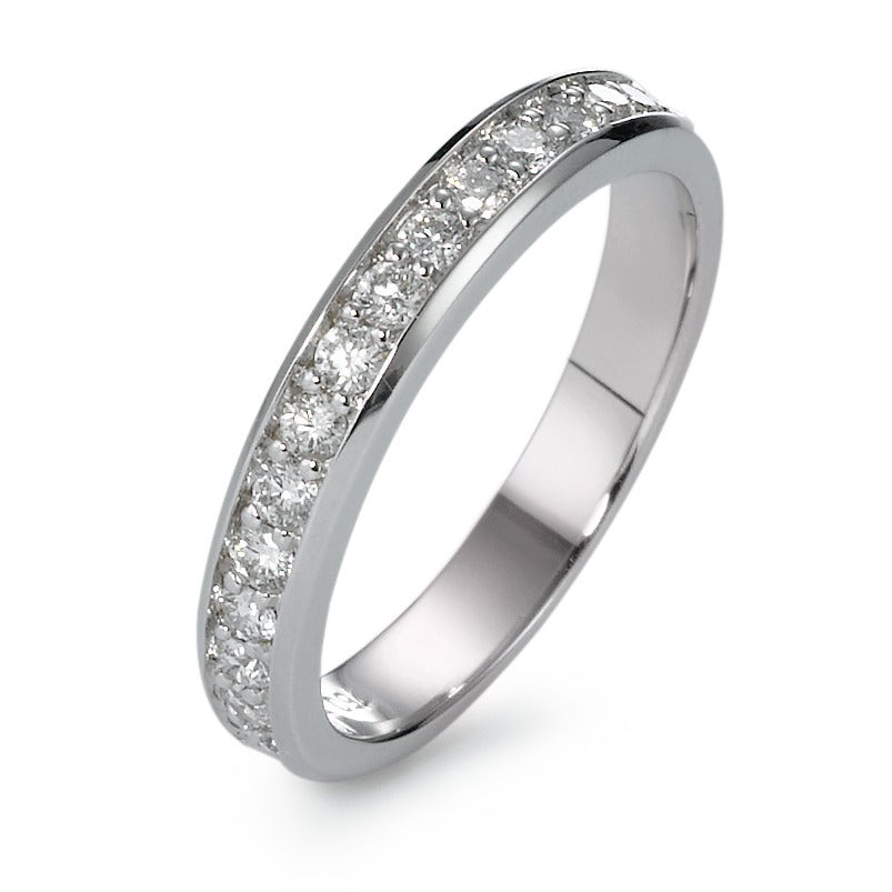Memória gyűrű 750/18 K fehér arany Gyémánt 0.36 ct, 15 Kövek, w-si