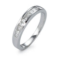 Gyűrű 750/18 K fehér arany Gyémánt 0.32 ct, 10 Kövek, w-si