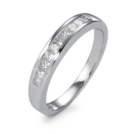 Gyűrű 750/18 K fehér arany Gyémánt 0.32 ct, 10 Kövek, w-si