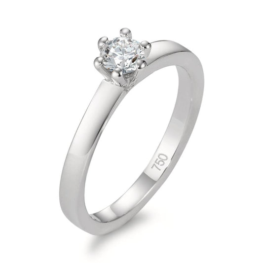 Szoliter gyűrű 750/18 K fehér arany Gyémánt 0.25 ct, w-si