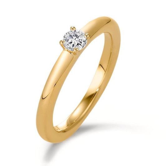 Szoliter gyűrű 750/18 K sárga arany Gyémánt 0.20 ct, w-si