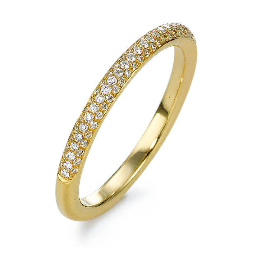 Gyűrű 750/18 K sárga arany Gyémánt 0.25 ct, 82 Kövek, w-si
