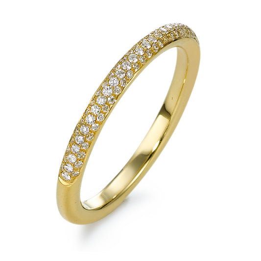 Gyűrű 750/18 K sárga arany Gyémánt 0.25 ct, 82 Kövek, w-si