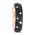 Gyűrű 750/18 K rozé arany, Szén Gyémánt 0.36 ct, 16 Kövek, w-si