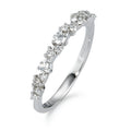 Gyűrű 750/18 K fehér arany Gyémánt Fehér, 0.33 ct, 15 Kövek, Briliáns, w-si