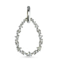 Medál 750/18 K fehér arany Gyémánt Fehér, 0.33 ct, 23 Kövek, Briliáns, w-si
